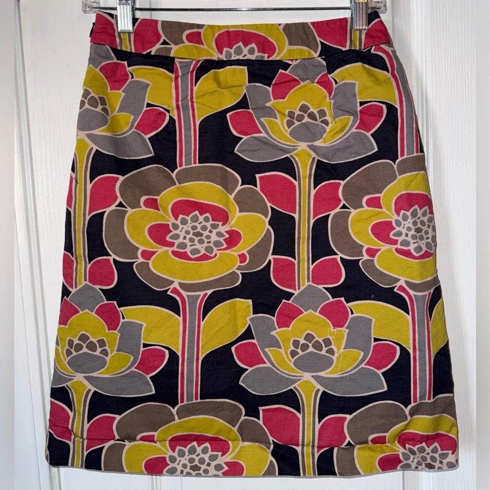 Boden A-Line Lotus Floral Skirt Size 4R